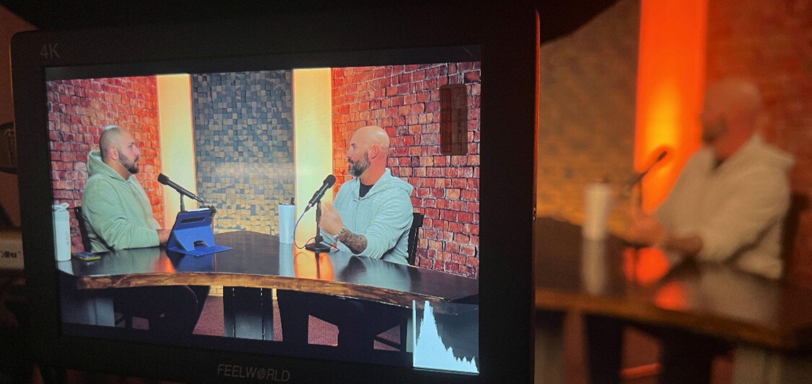 Purposely Catholic hosts recording in the studio